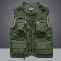 Kamizelka kamizelka męska multi-pocket klasyczny męski bezrękawnik Outdoor fotograf kurtki wędkarskie 5XL kamizelka ubrania podróżne 4